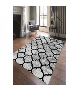 Geometric Oval Patterned Digital Printed Carpet