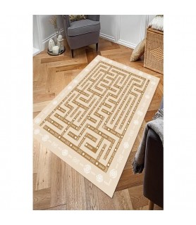 Labyrinth Line Pattern Digital Printed Carpet